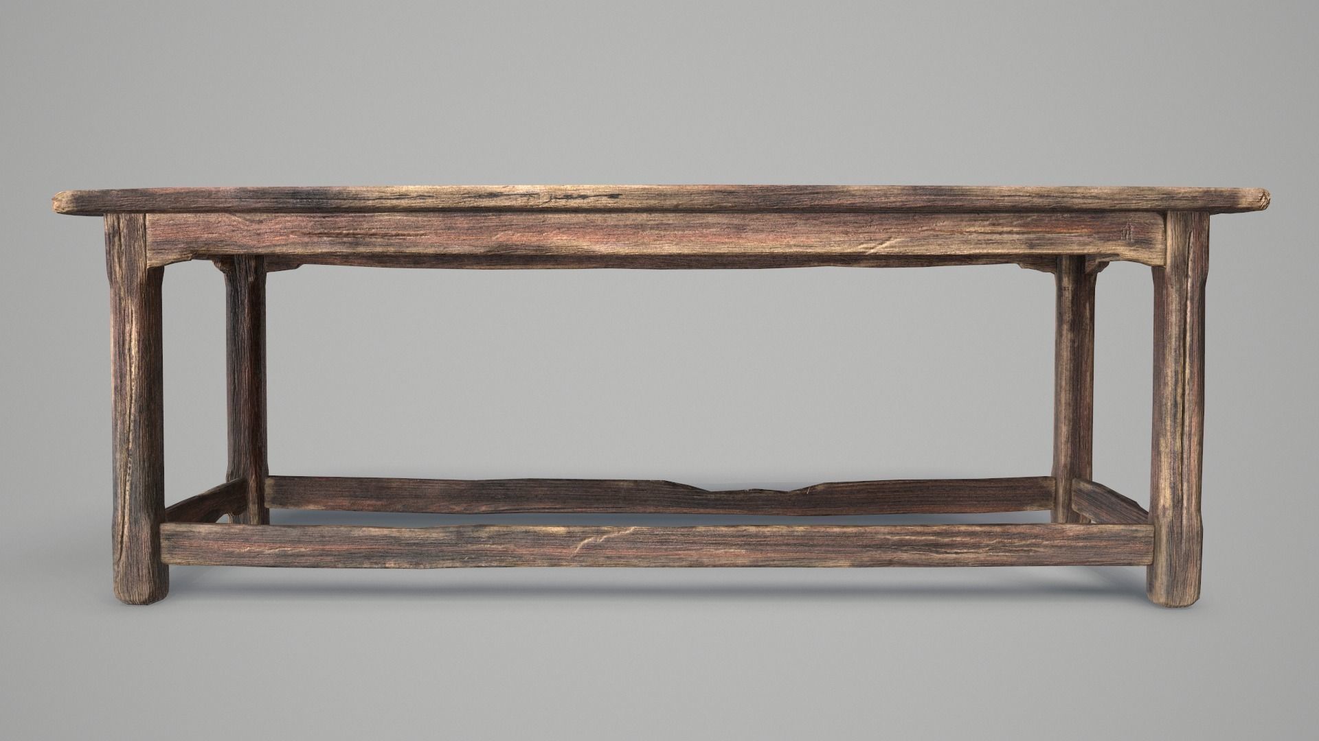 Alchemy Wood Table Low-poly 3D model_10