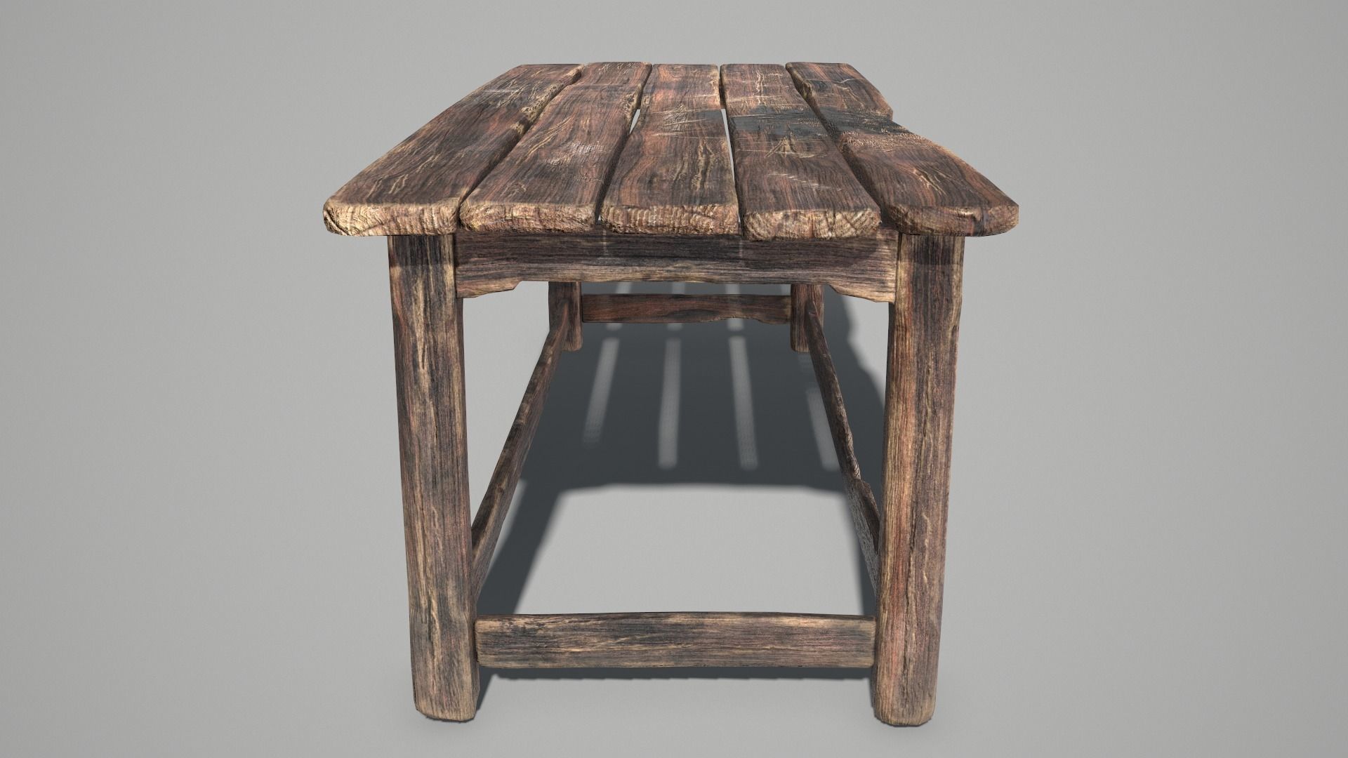 Alchemy Wood Table Low-poly 3D model_8