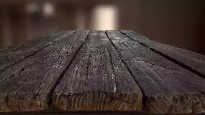 Alchemy Wood Table Low-poly 3D model