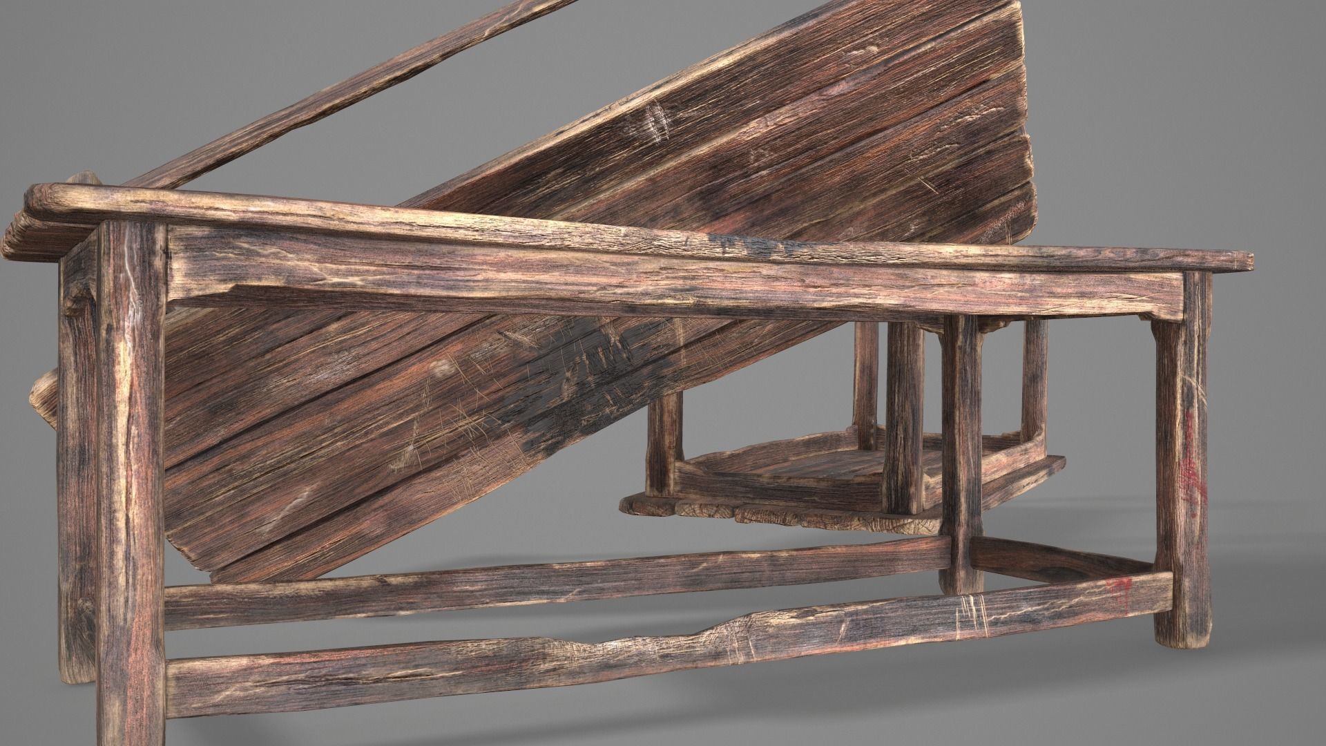 Alchemy Wood Table Low-poly 3D model_32