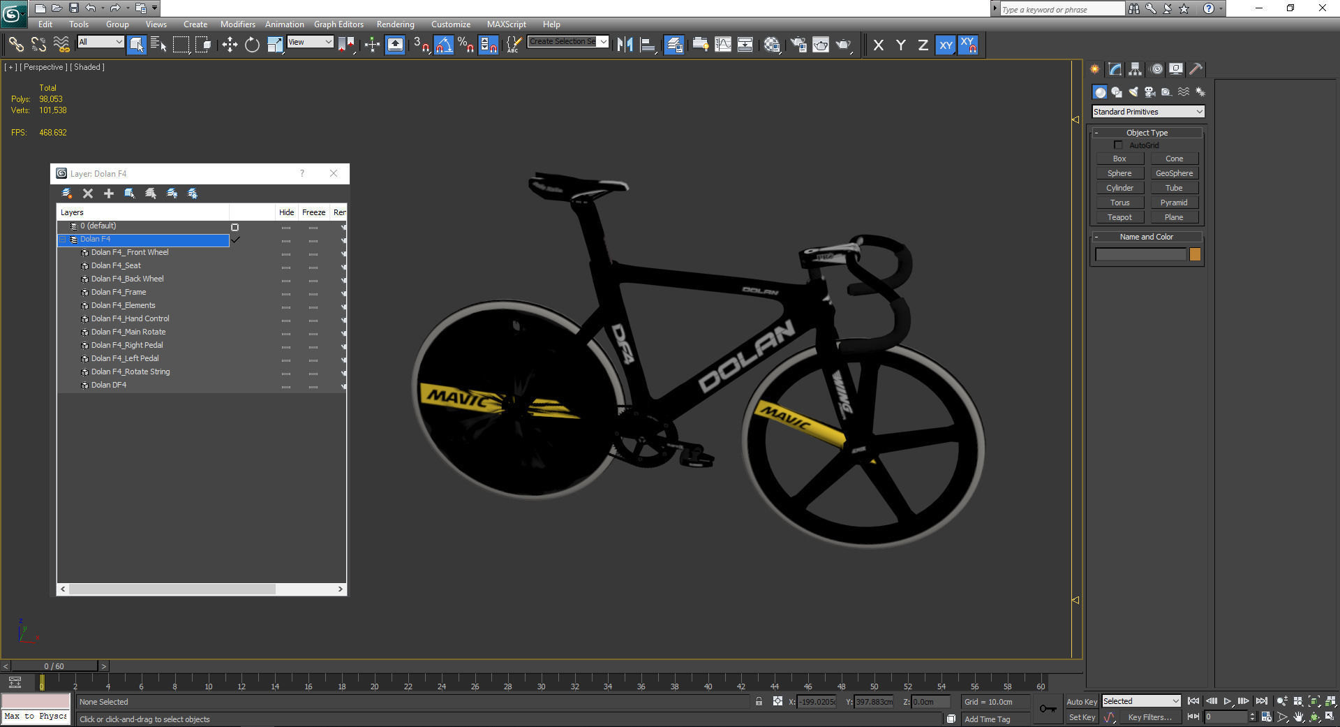 Dolan DF4 Carbon Track Bike 3D model_17