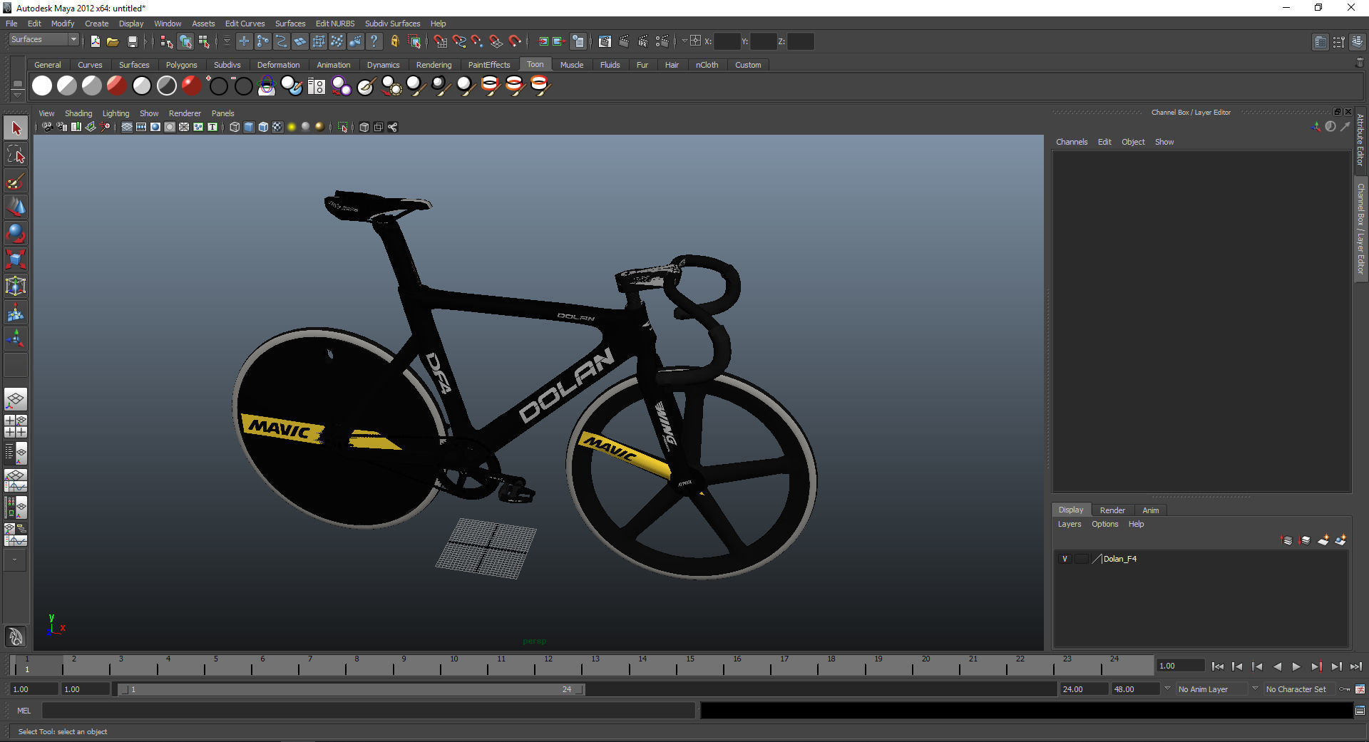Dolan DF4 Carbon Track Bike 3D model_16