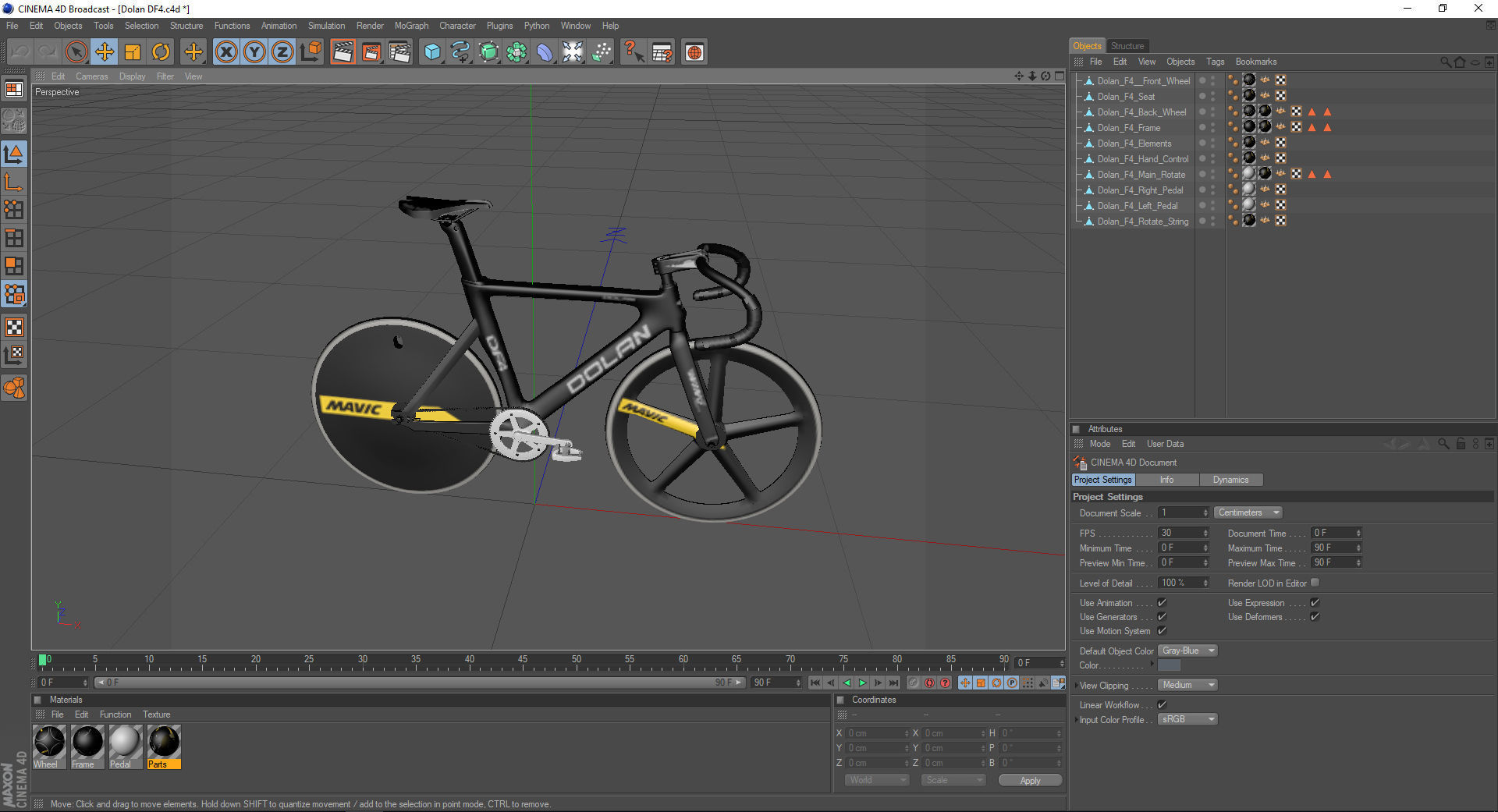 Dolan DF4 Carbon Track Bike 3D model_15
