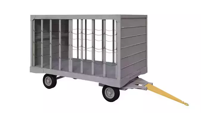 Airport Closed Baggage Trailer
