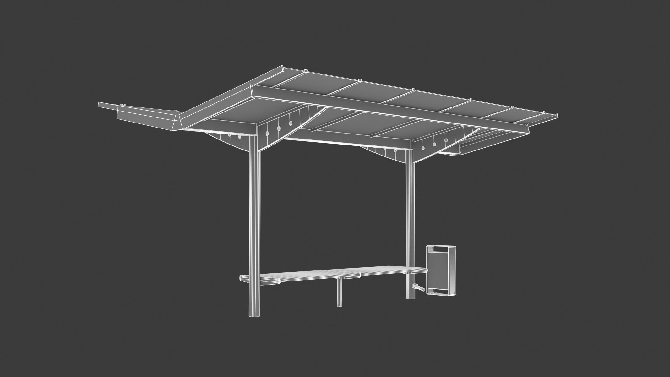 Bus Stop 01 3D model_12