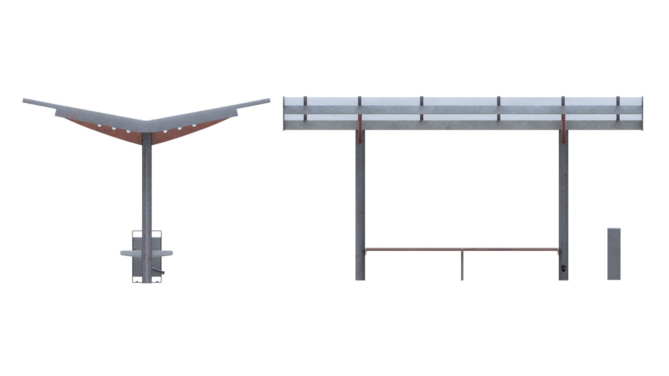 Bus Stop 01 3D model_7