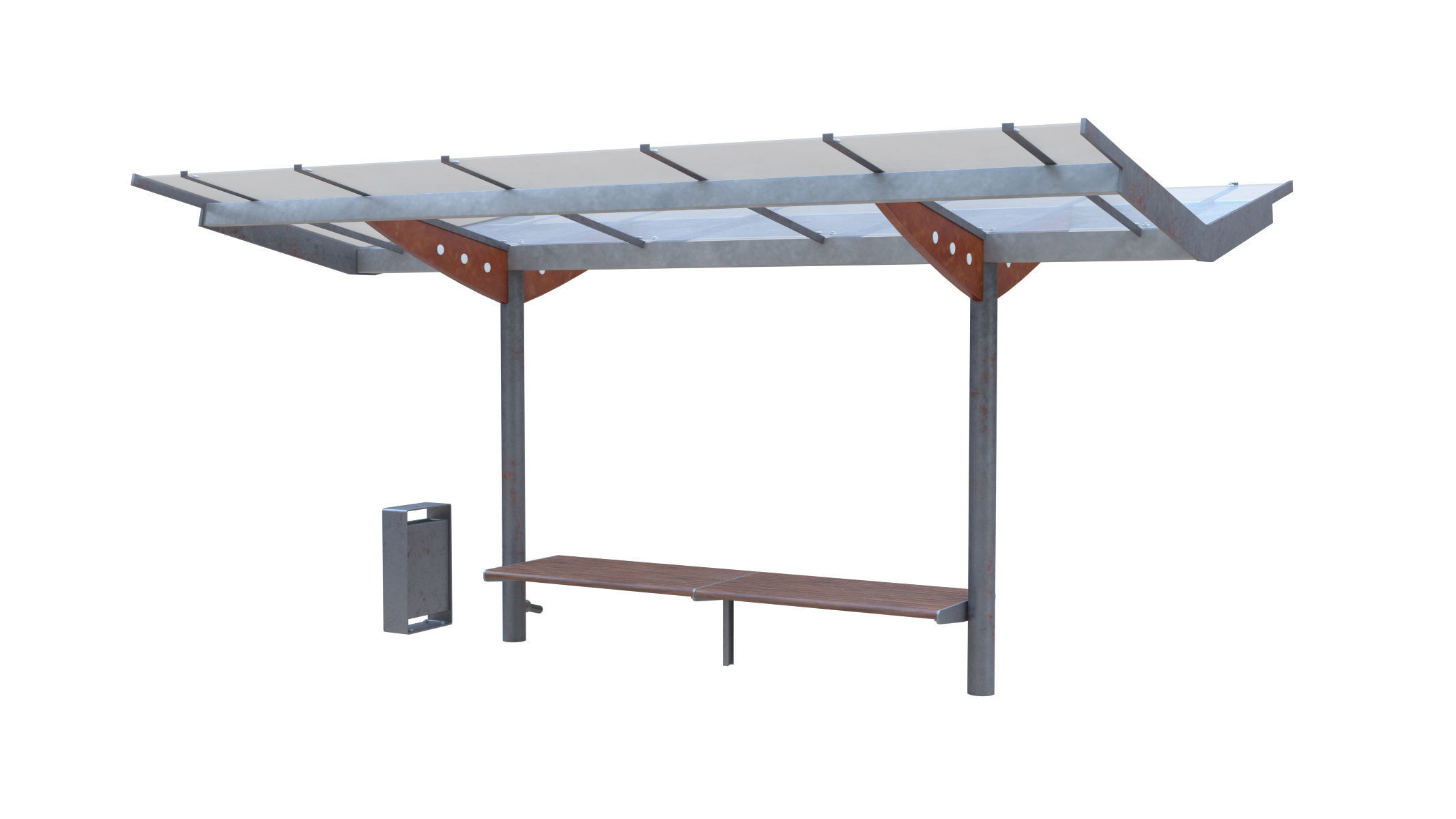 Bus Stop 01 3D model_9