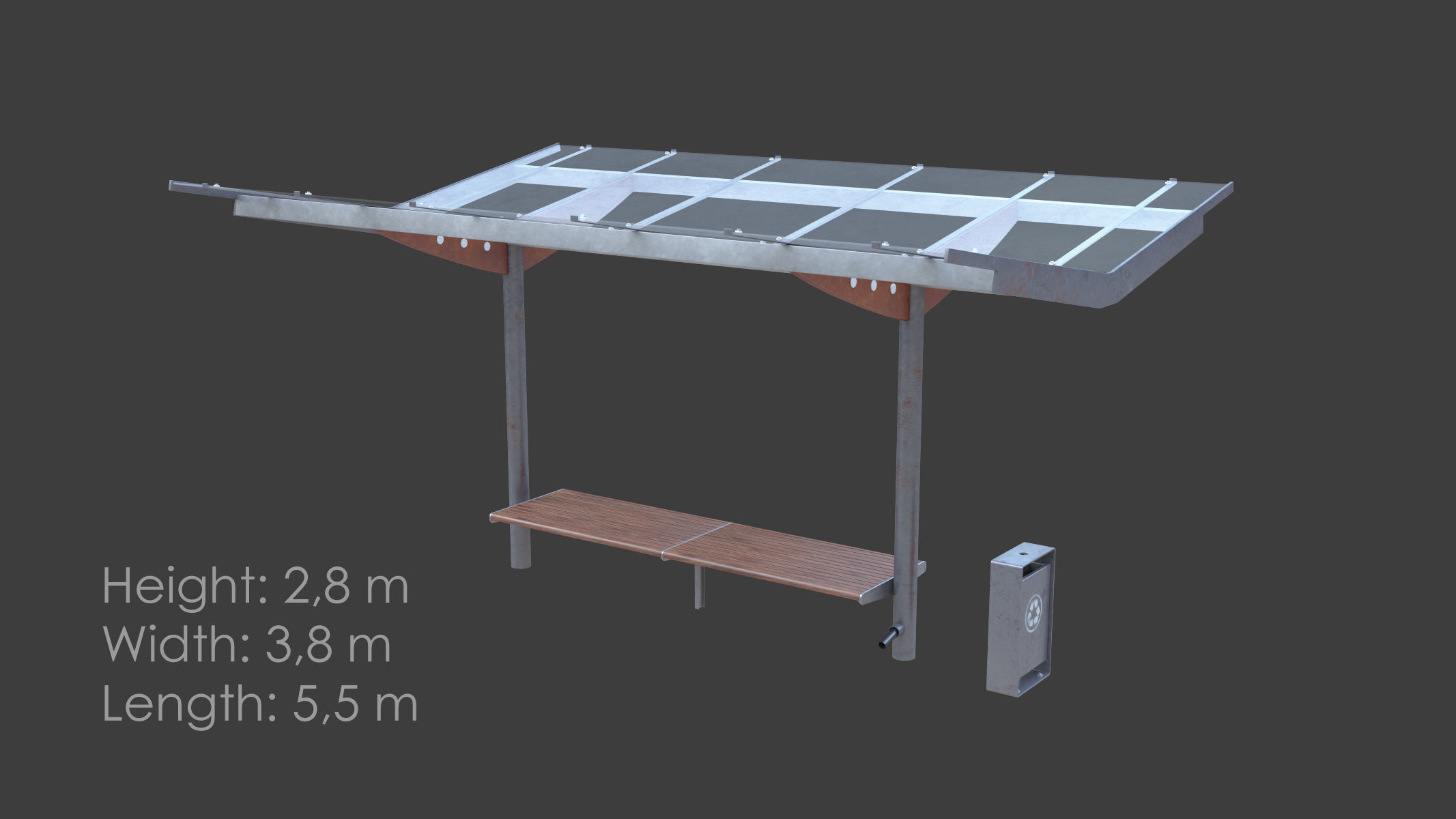 Bus Stop 01 3D model_1