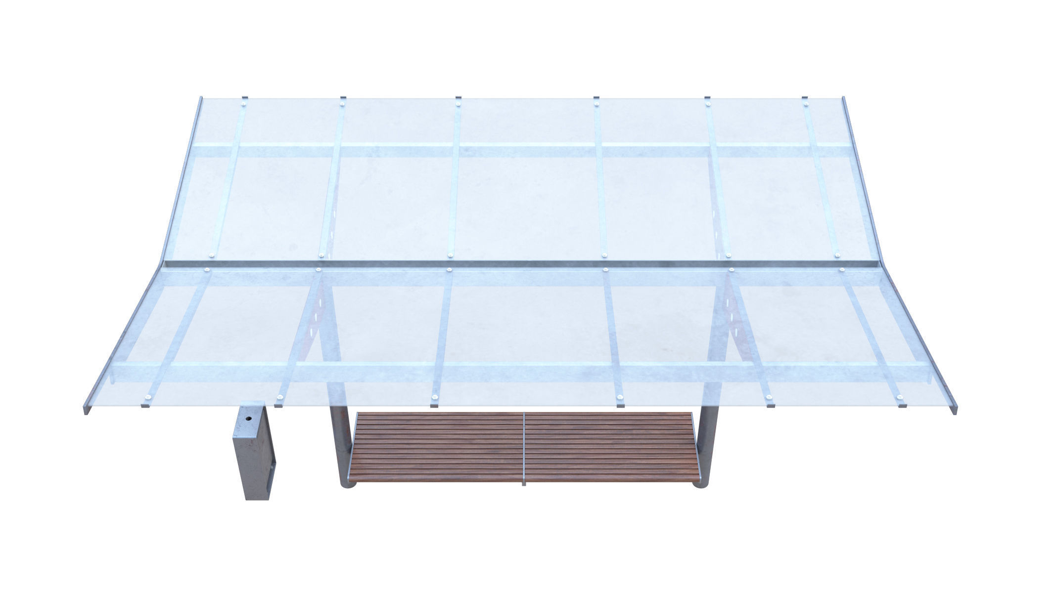 Bus Stop 01 3D model_8