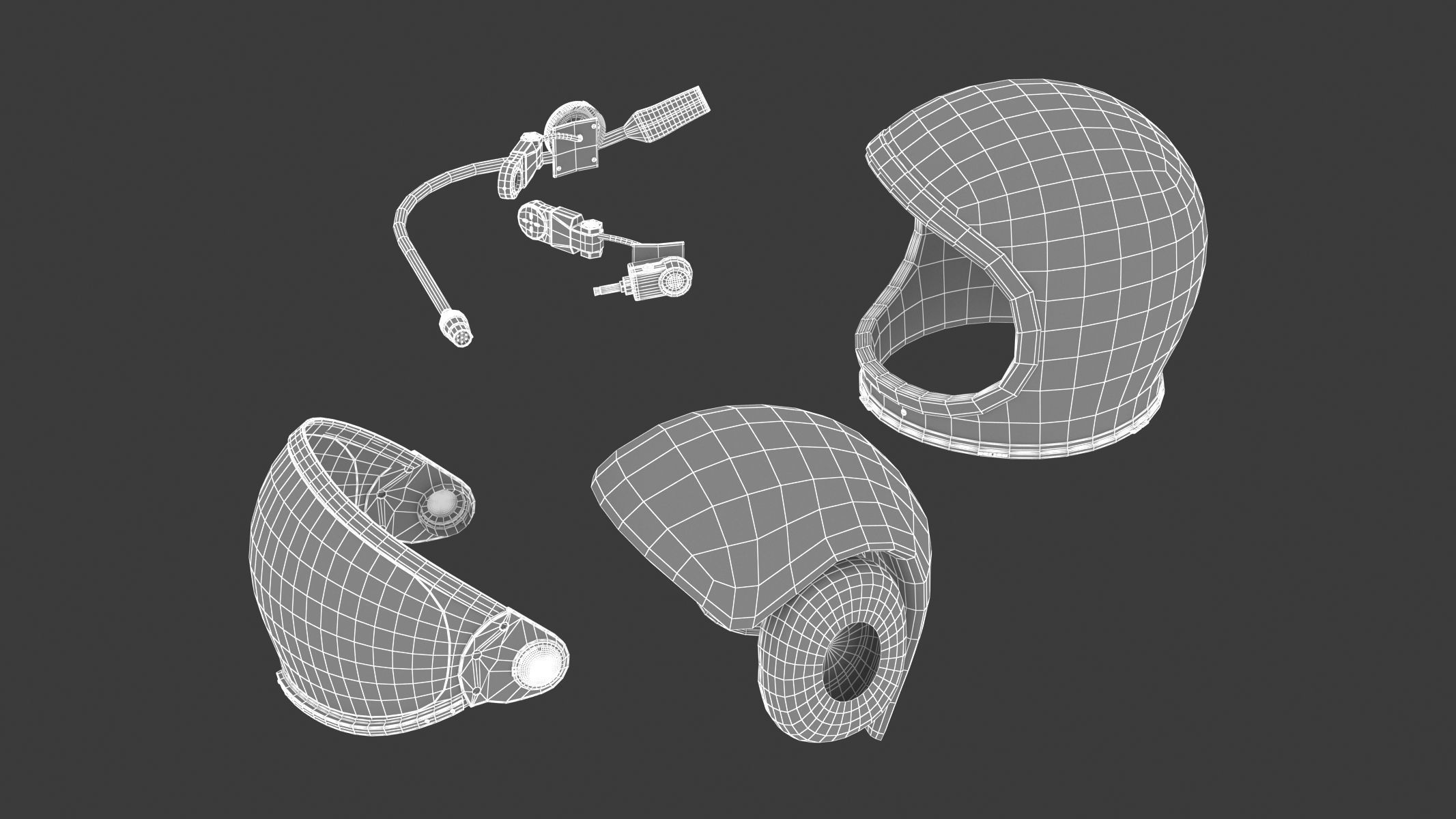 Astronaut Helmet 3D model_8