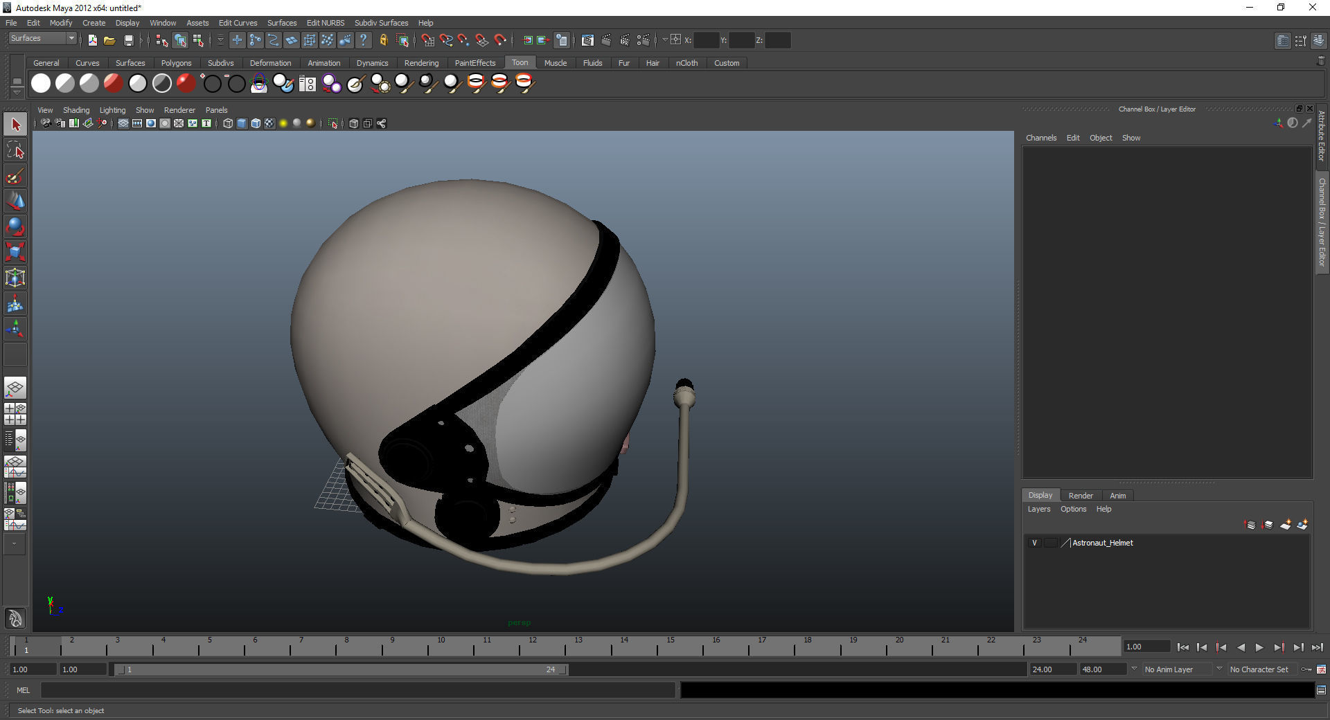 Astronaut Helmet 3D model_15
