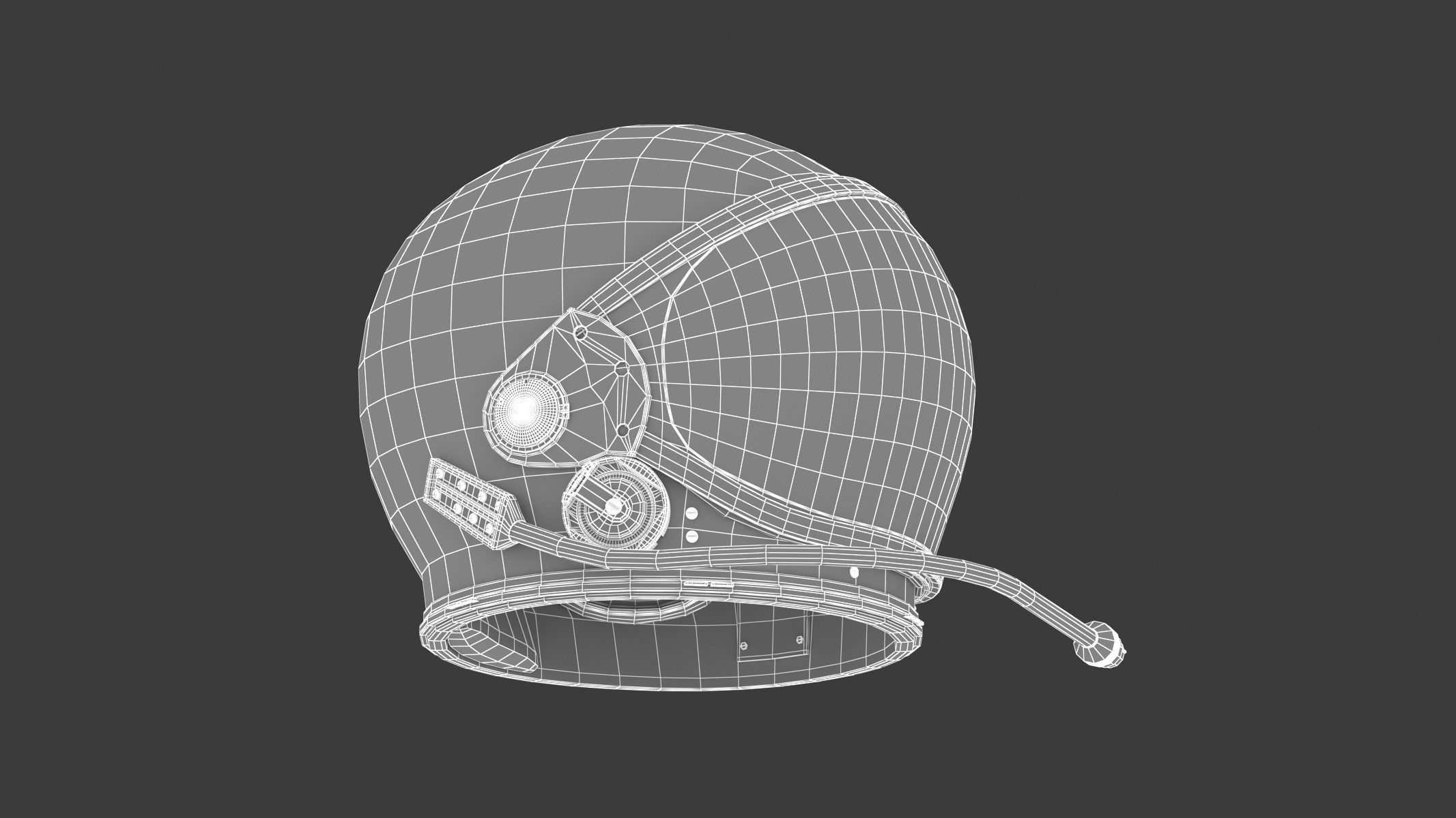 Astronaut Helmet 3D model_5