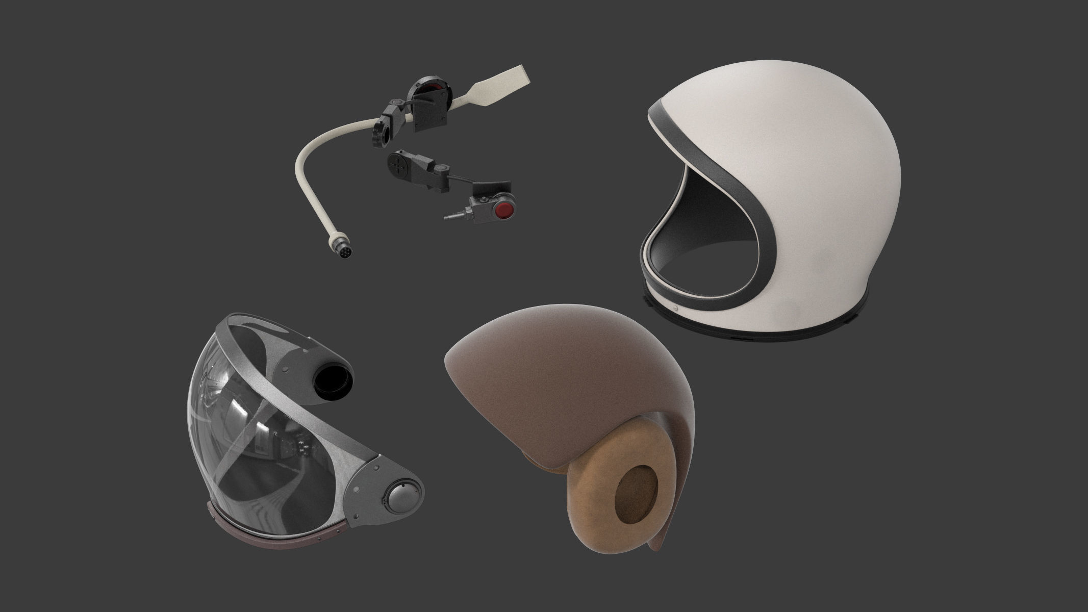 Astronaut Helmet 3D model_7