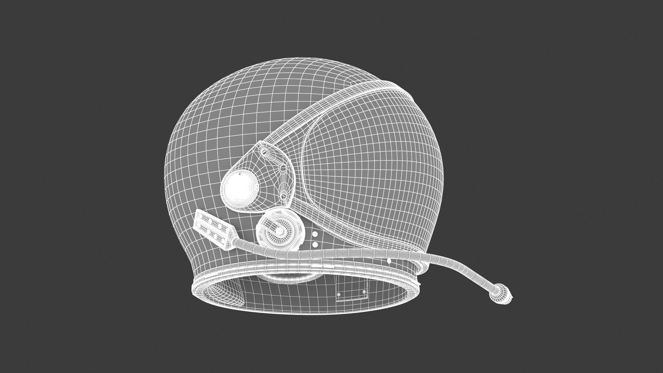 Astronaut Helmet 3D model_6