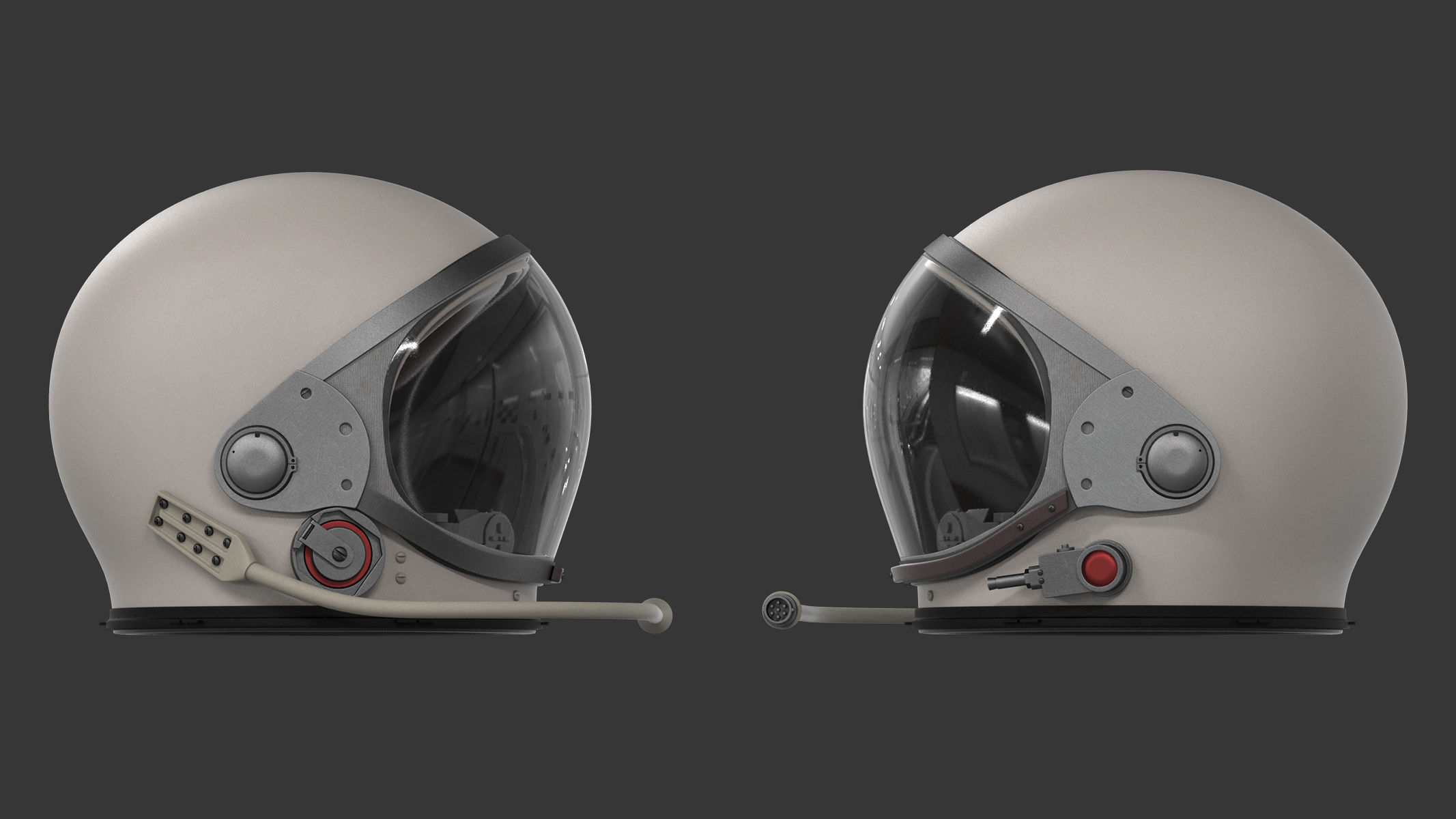 Astronaut Helmet 3D model_4