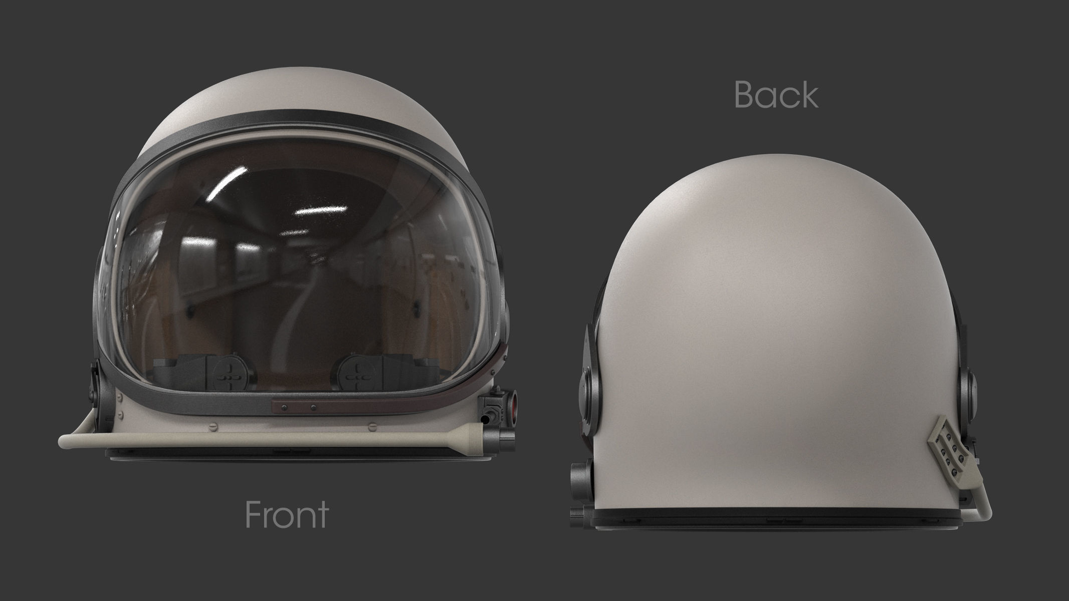 Astronaut Helmet 3D model_3