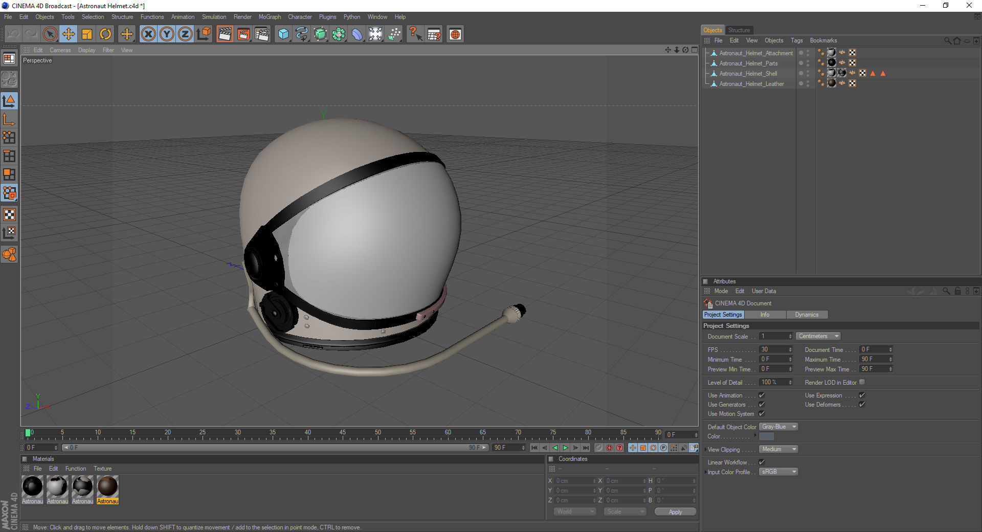 Astronaut Helmet 3D model_14