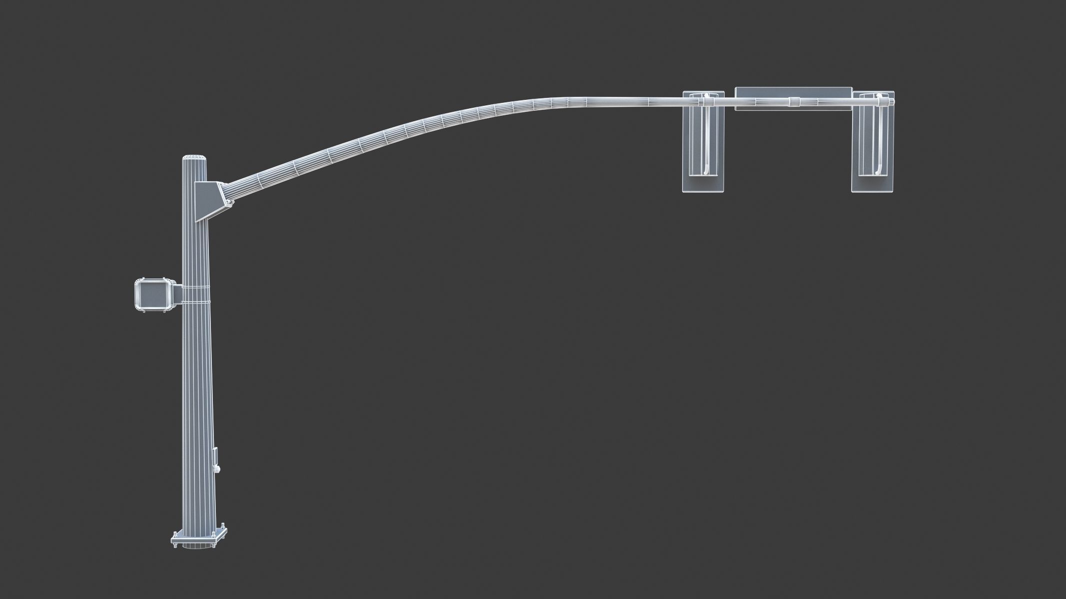 Street Light with Traffic 03 Low-poly 3D model_8