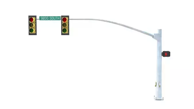 Street Light with Traffic 03 Low-poly 3D model Street Light with Traffic 03 Low-poly 3D model