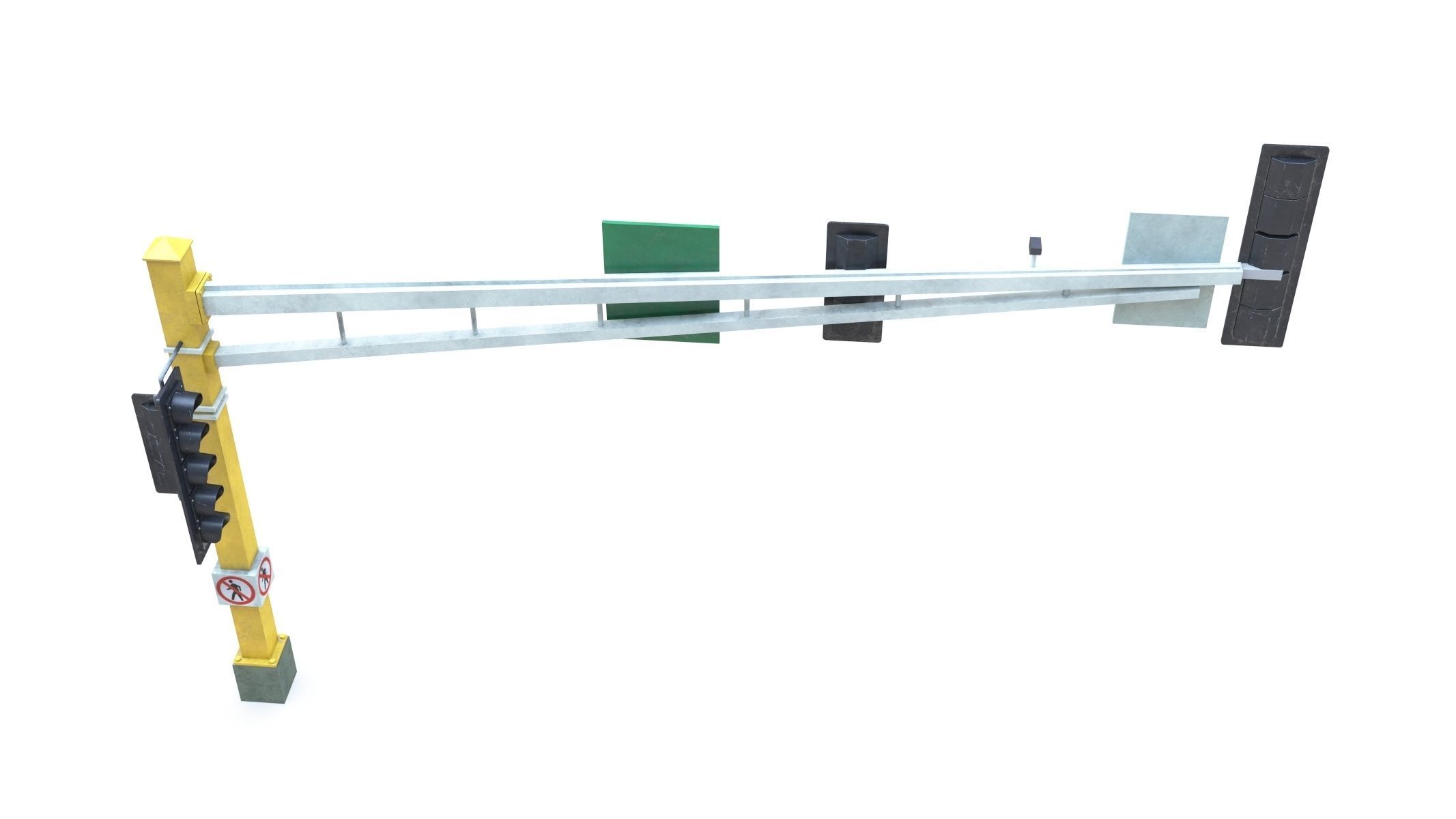 Street Light with Traffic 07 Low-poly 3D model_6