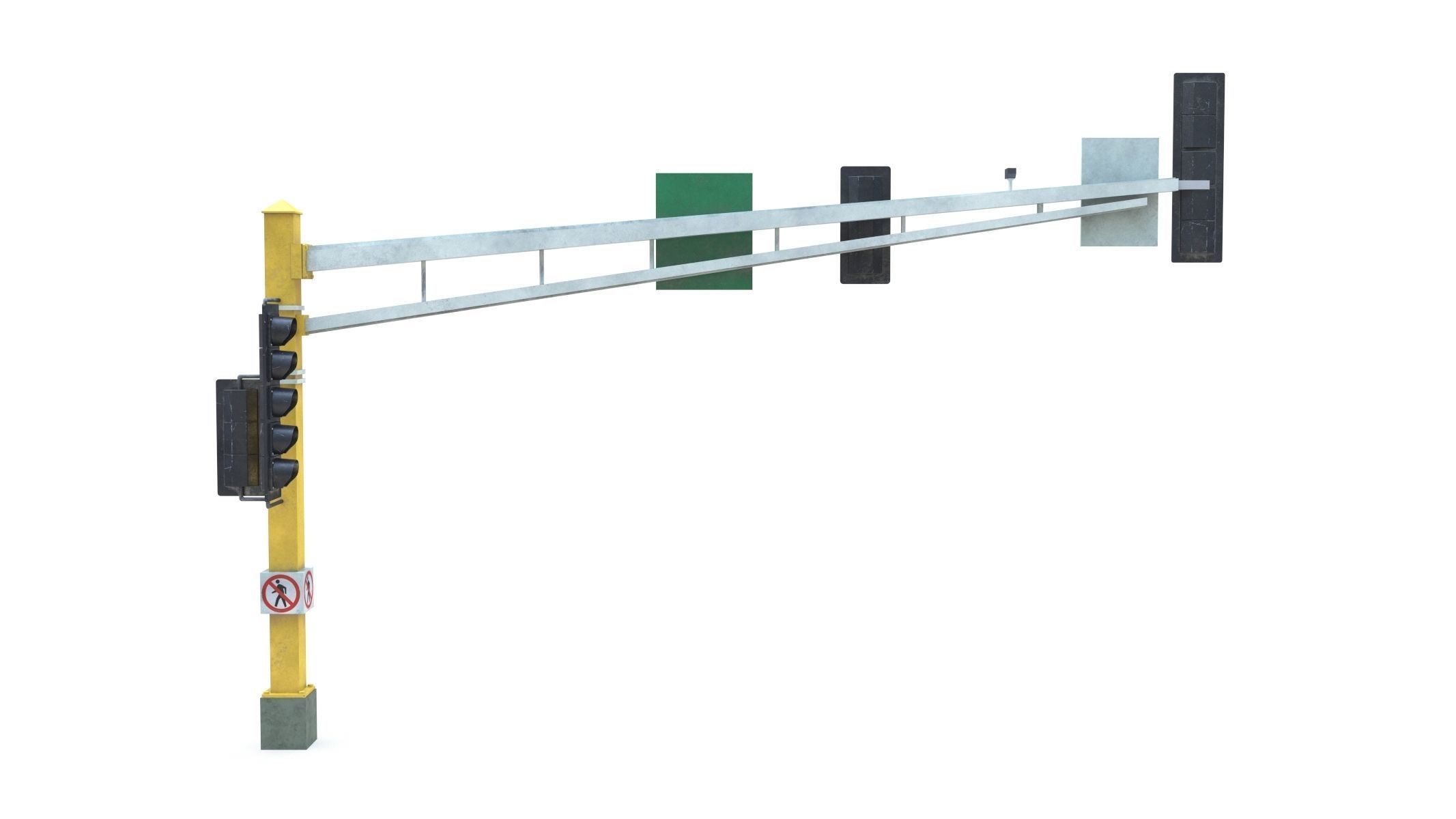 Street Light with Traffic 07 Low-poly 3D model_1