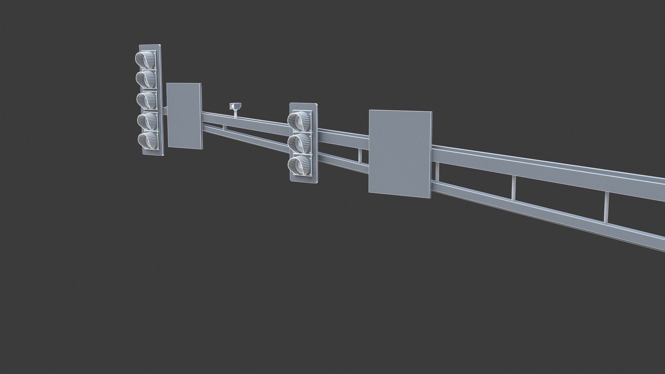 Street Light with Traffic 07 Low-poly 3D model_10