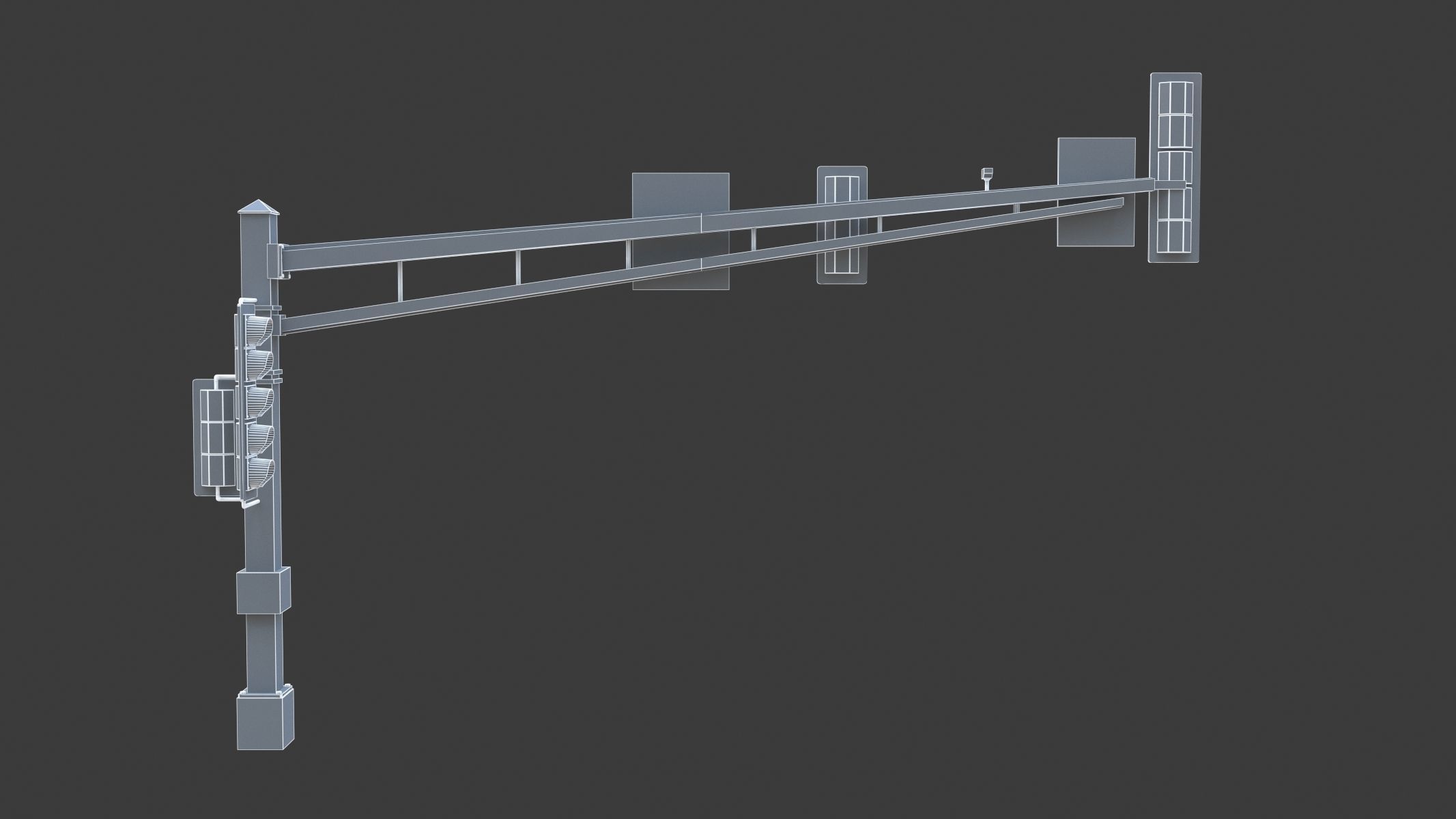 Street Light with Traffic 07 Low-poly 3D model_8