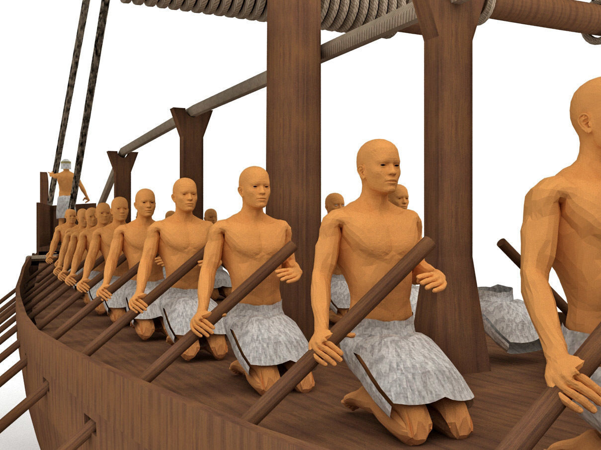 ancient Egyptian ship 3D model_7