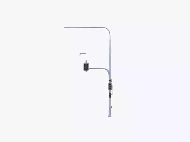 Street Light With Traffic 06 Low-poly 3D model