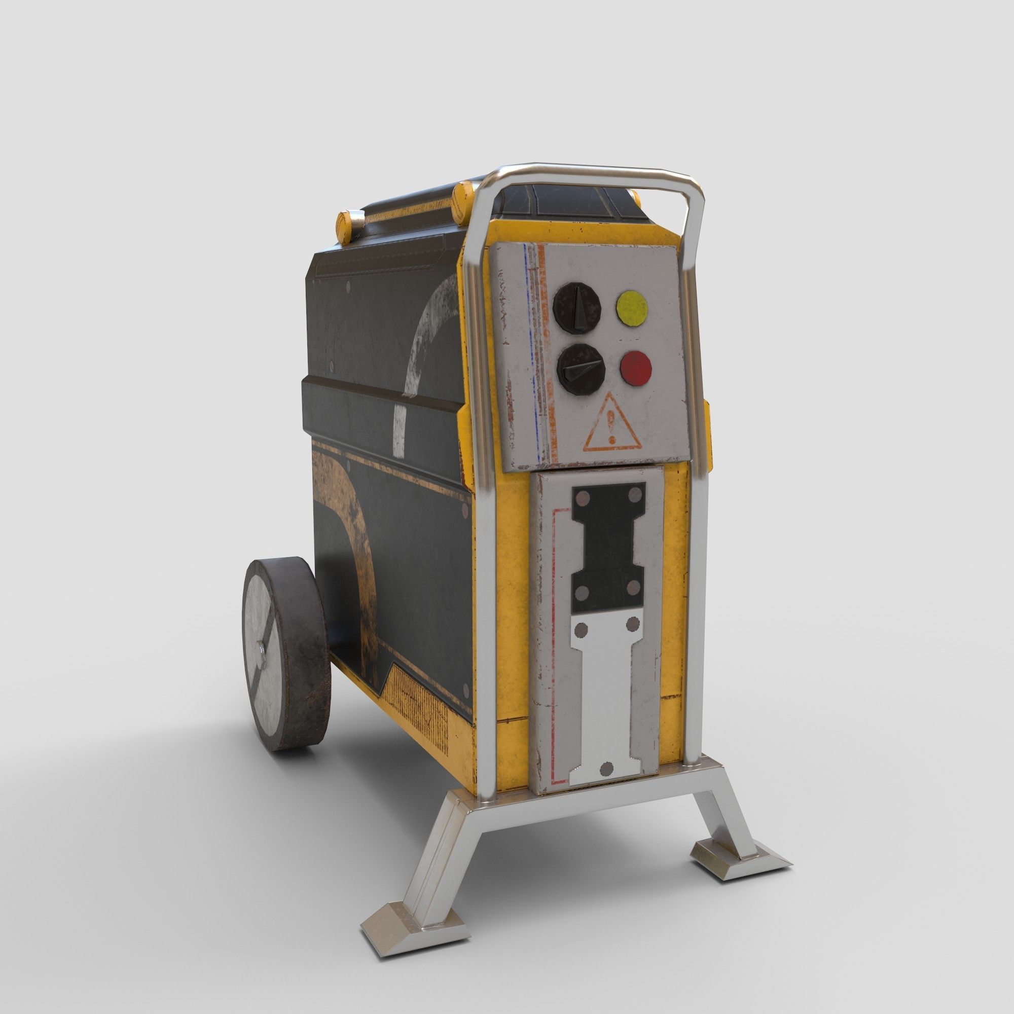 Sci-fi Power Generator Low-poly 3D model_4