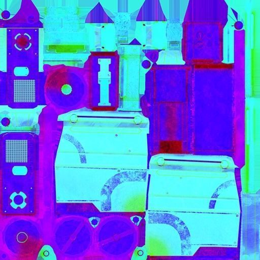 Sci-fi Power Generator Low-poly 3D model_11