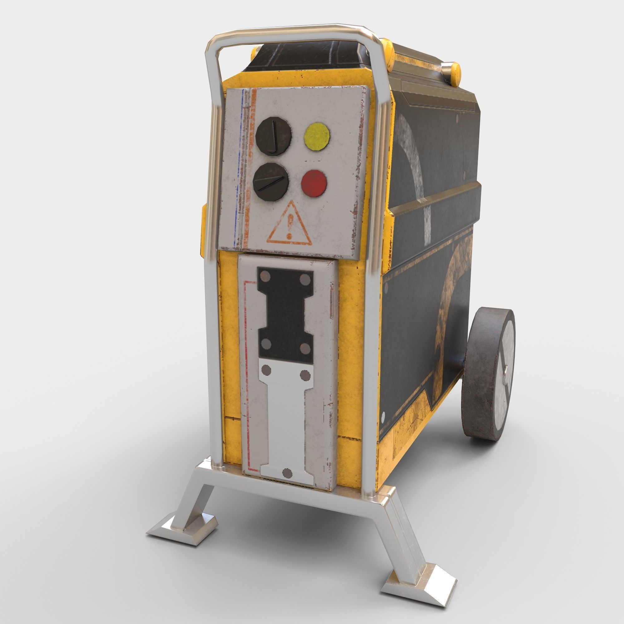Sci-fi Power Generator Low-poly 3D model_3