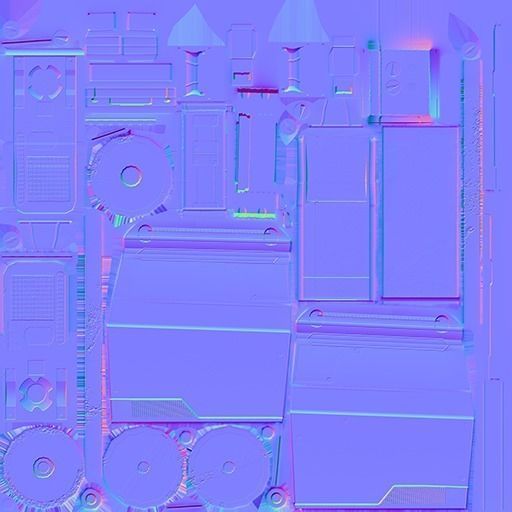 Sci-fi Power Generator Low-poly 3D model_10