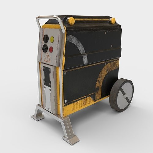 Sci-fi Power Generator Low-poly 3D model