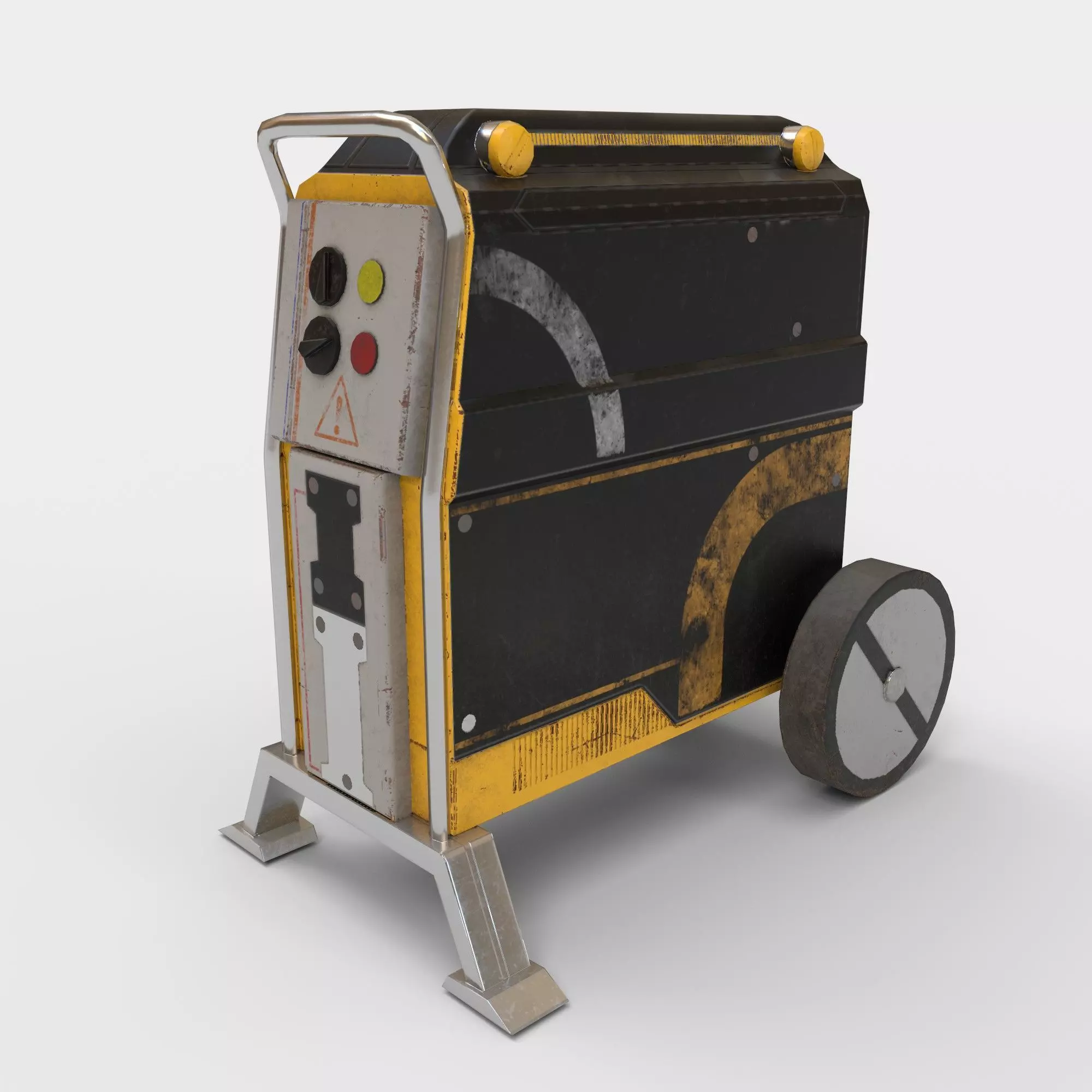 Sci-fi Power Generator Low-poly 3D model_0