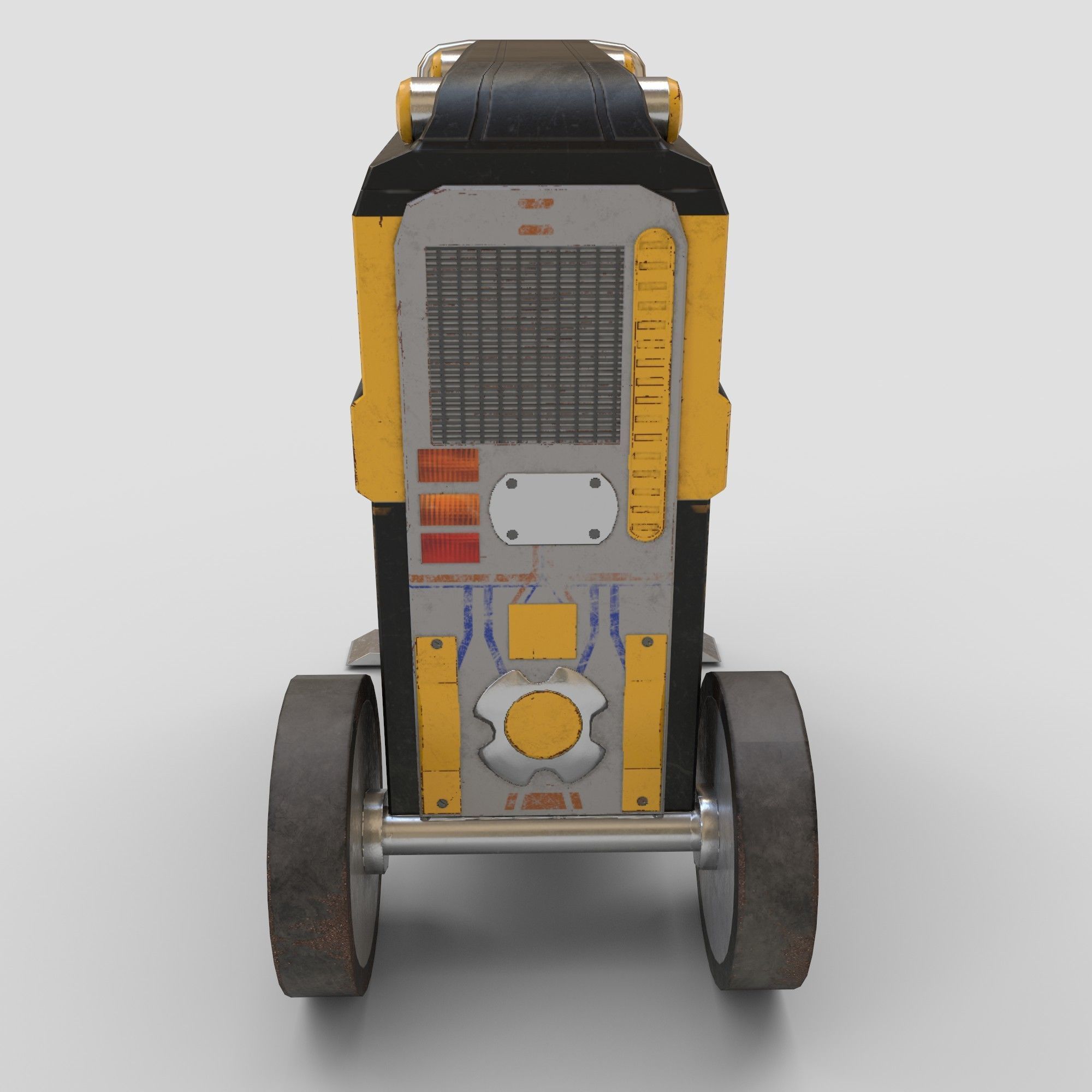 Sci-fi Power Generator Low-poly 3D model_7