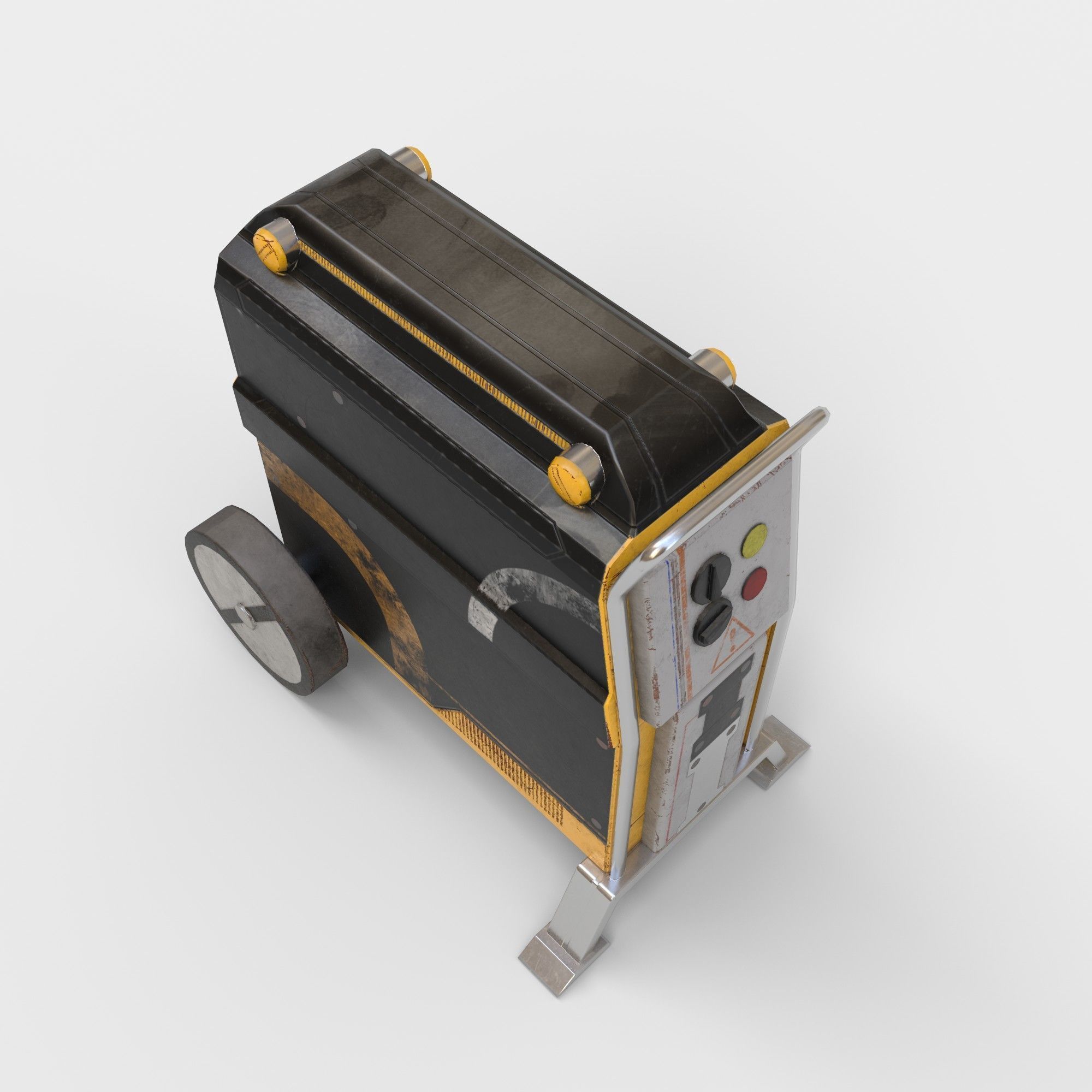 Sci-fi Power Generator Low-poly 3D model_8