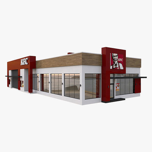 KFC Restaurant Drive Thru 3D model