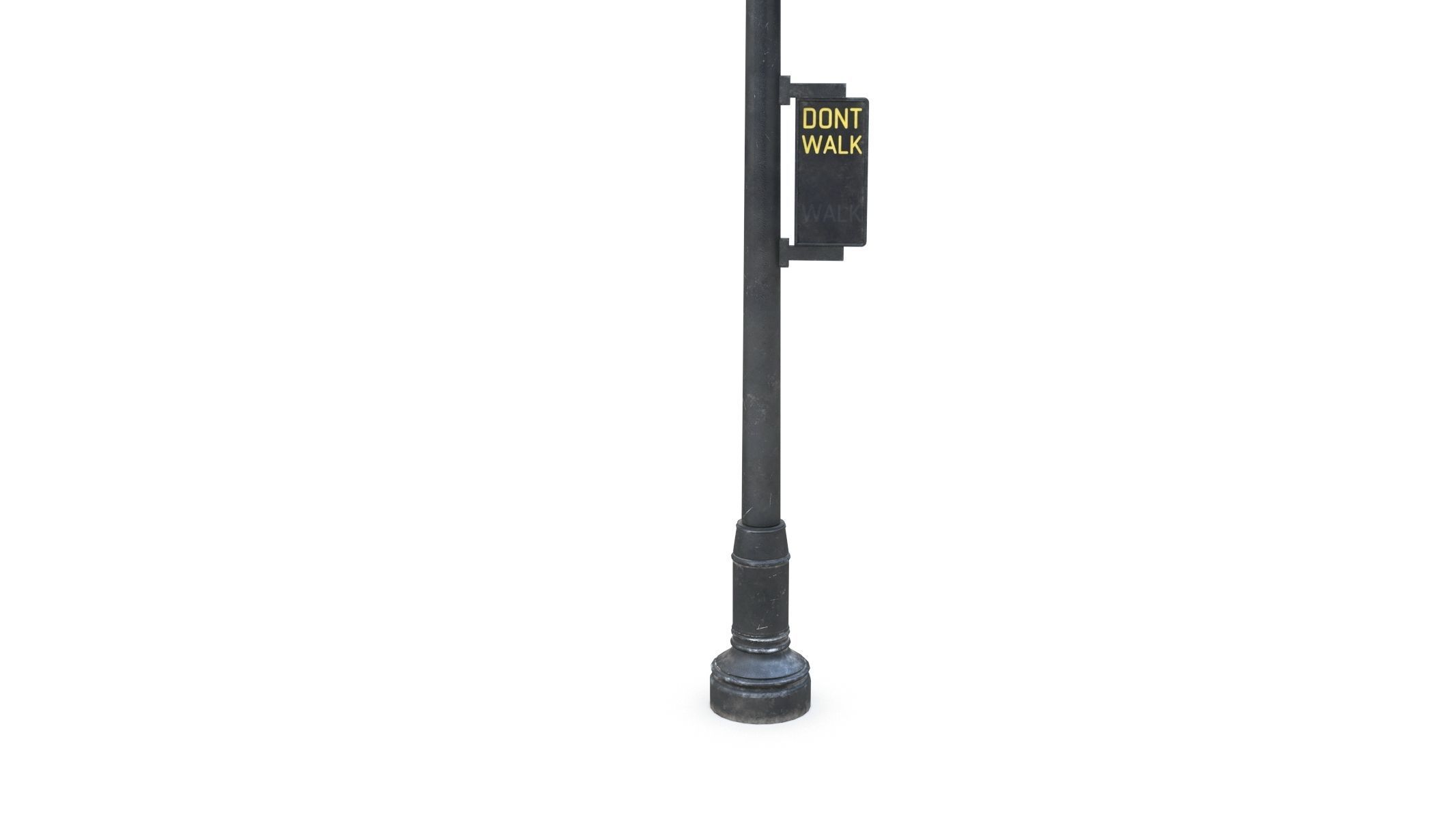 Street Light With Traffic Light 01 Low-poly 3D model_7