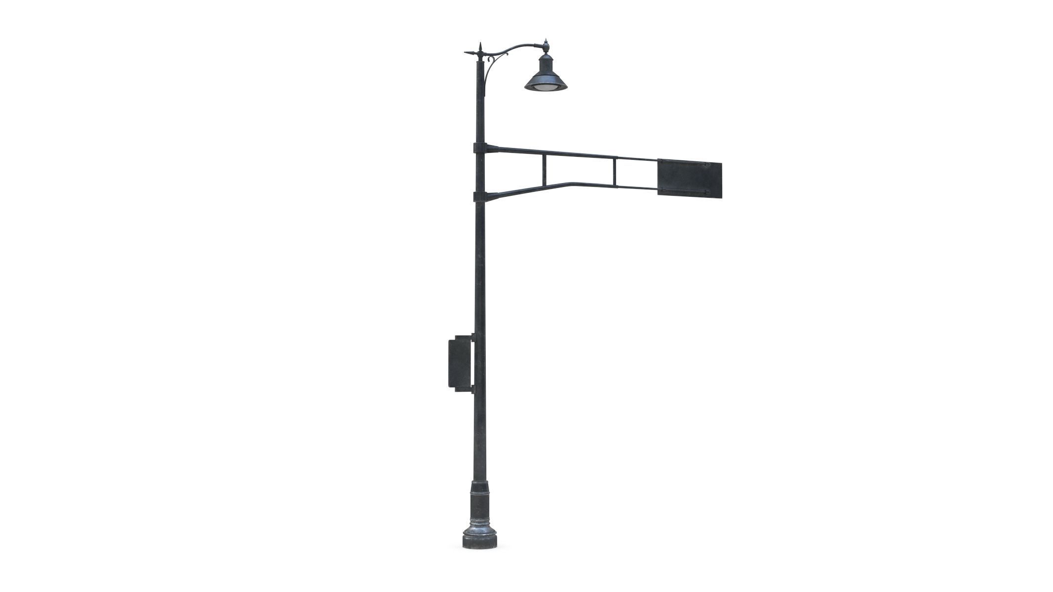 Street Light With Traffic Light 01 Low-poly 3D model_3