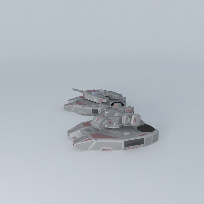 Nemesis Hover Battle Tank + Variant Free 3D model_2