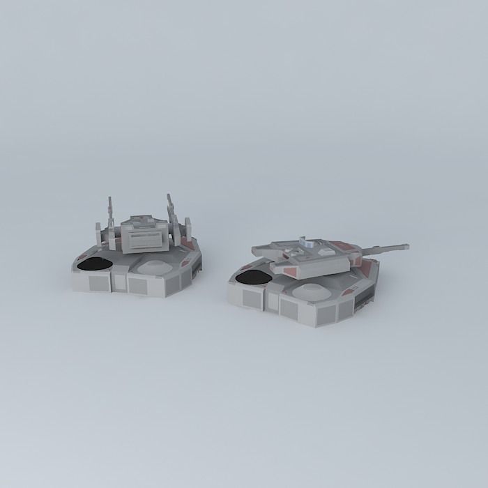 Nemesis Hover Battle Tank + Variant Free 3D model_1