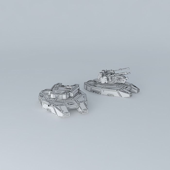 Nemesis Hover Battle Tank + Variant Free 3D model_3