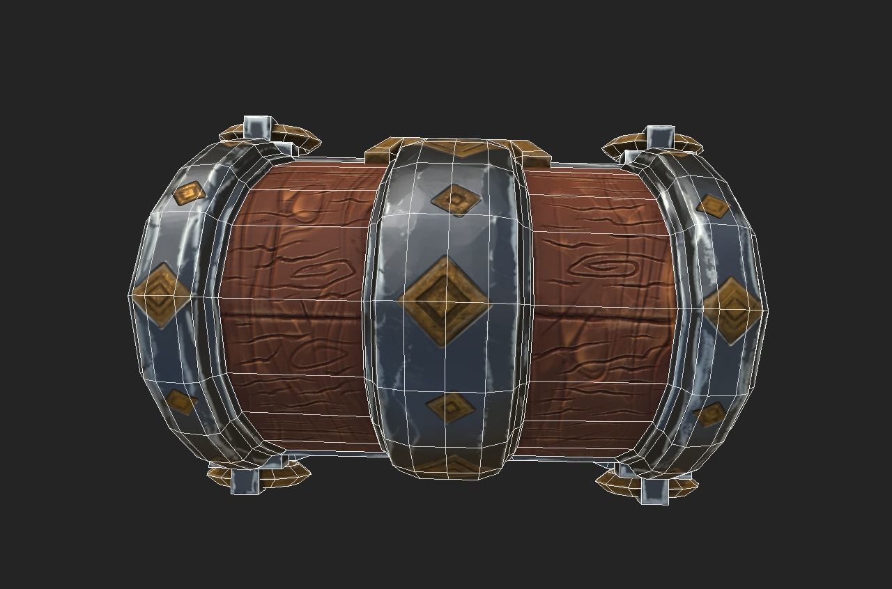 Stylized Treasure Box Low-poly 3D model_10