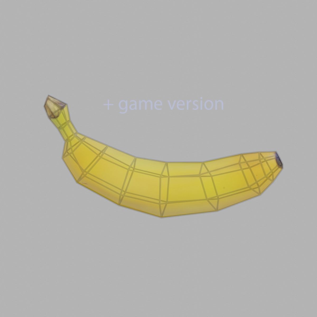 Banana Low-poly 3D model_6