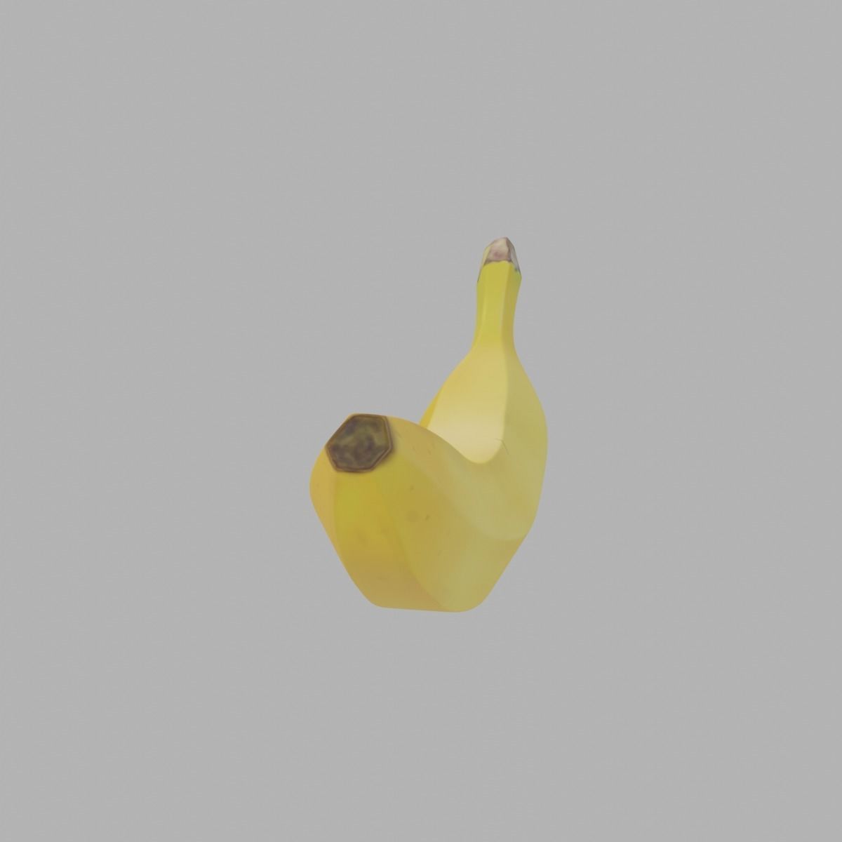Banana Low-poly 3D model_1