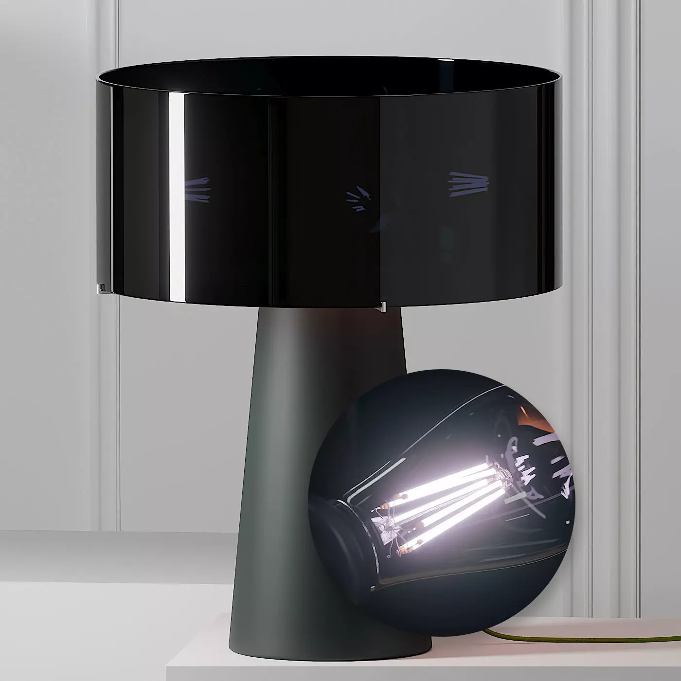B and B Italia Abat Jour Contemporary Table Lamp 3D model_0