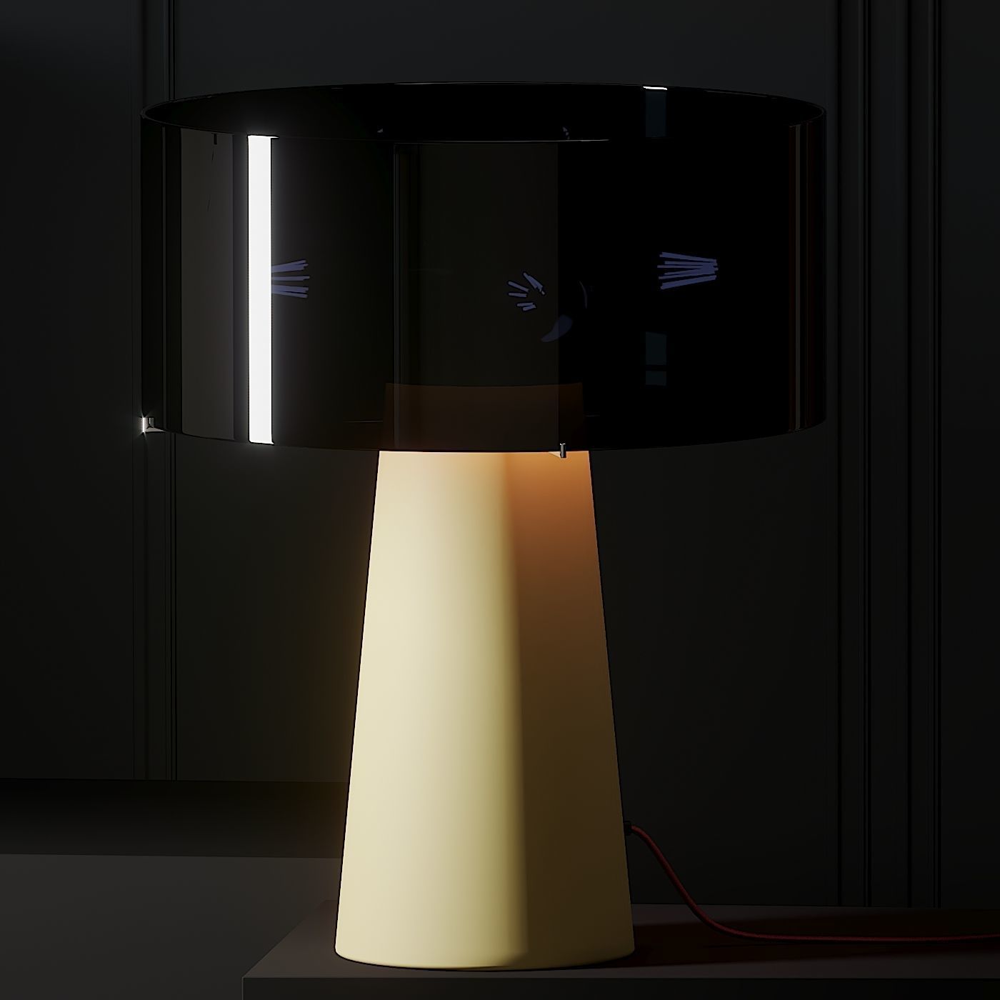 B and B Italia Abat Jour Contemporary Table Lamp 3D model_2