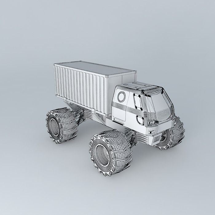 4x4 Tractor Free 3D model_3