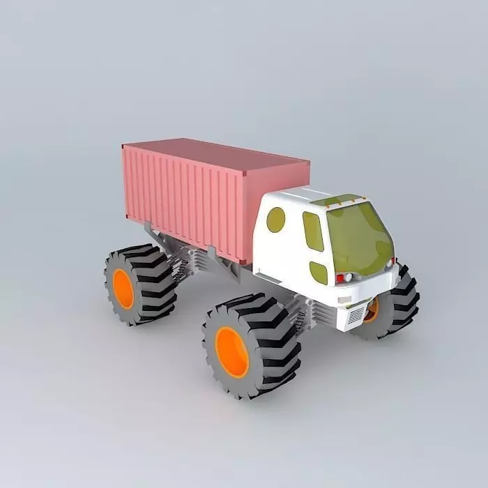 4x4 Tractor Free 3D model_0